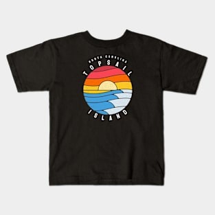 Topsail Island, NC Stained Glass Sunrise Summertime Kids T-Shirt